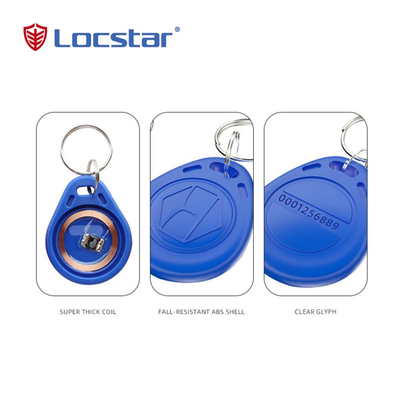 „Locstar Small MOQ“ Priimti pritaikymą RFID rakto pakabukas 13,56 MHz F08 žetonų raktų žymos Plastikinis raktų pakabukas, skirtas prieigos kontrolės sistemai
